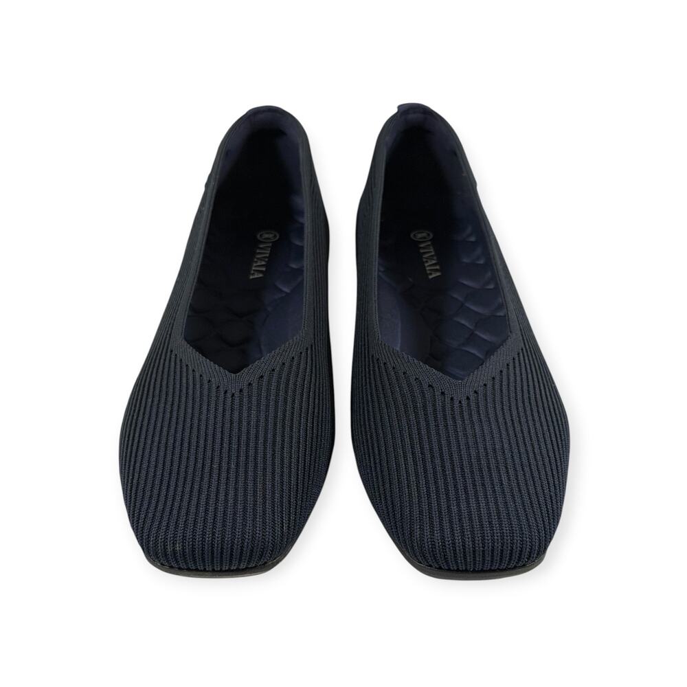 Vivaia Margot 2.0 Flat, V-Cut, Square Toe, Navy, Women's 9.5 - Picture 2 of 5